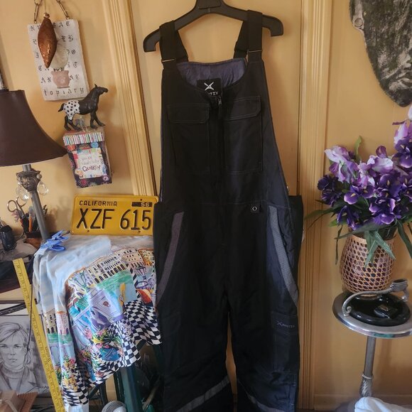 Sz 4x WinterOveralls Bib w/Reflective Striping, Many Pockets - Bib, Side, Back - Picture 5 of 12